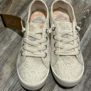 Roxy white lace sneakers
